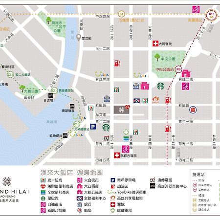 Grand Hi Lai Hotel Kaohsiung Exterior foto Grand Hill map